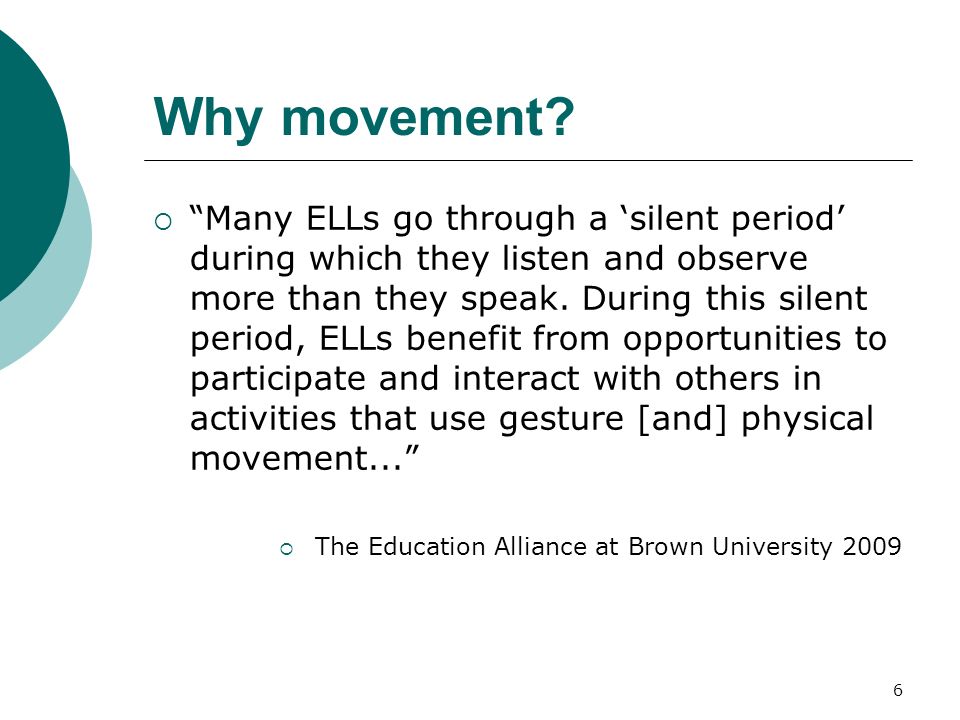 6 Why movement.