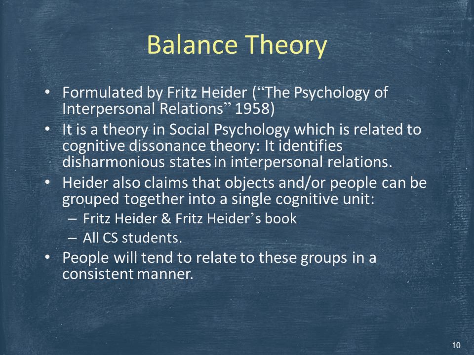 Balance theory fritz heider outlet