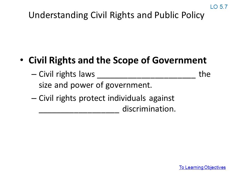 what is public policy list of civil rights issues