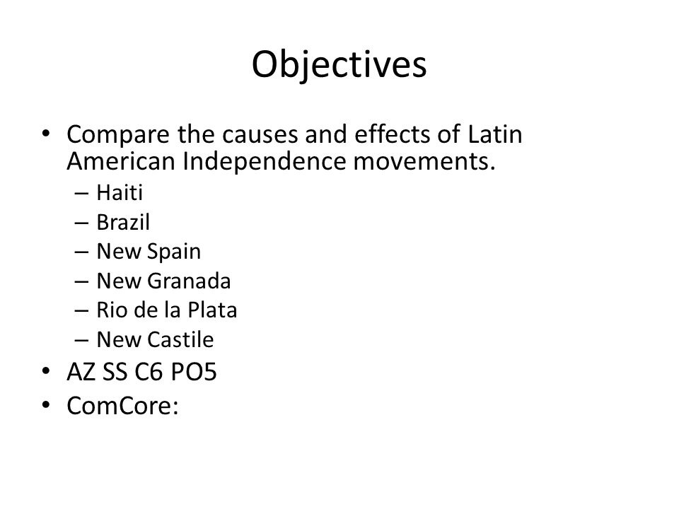latin american revolution causes