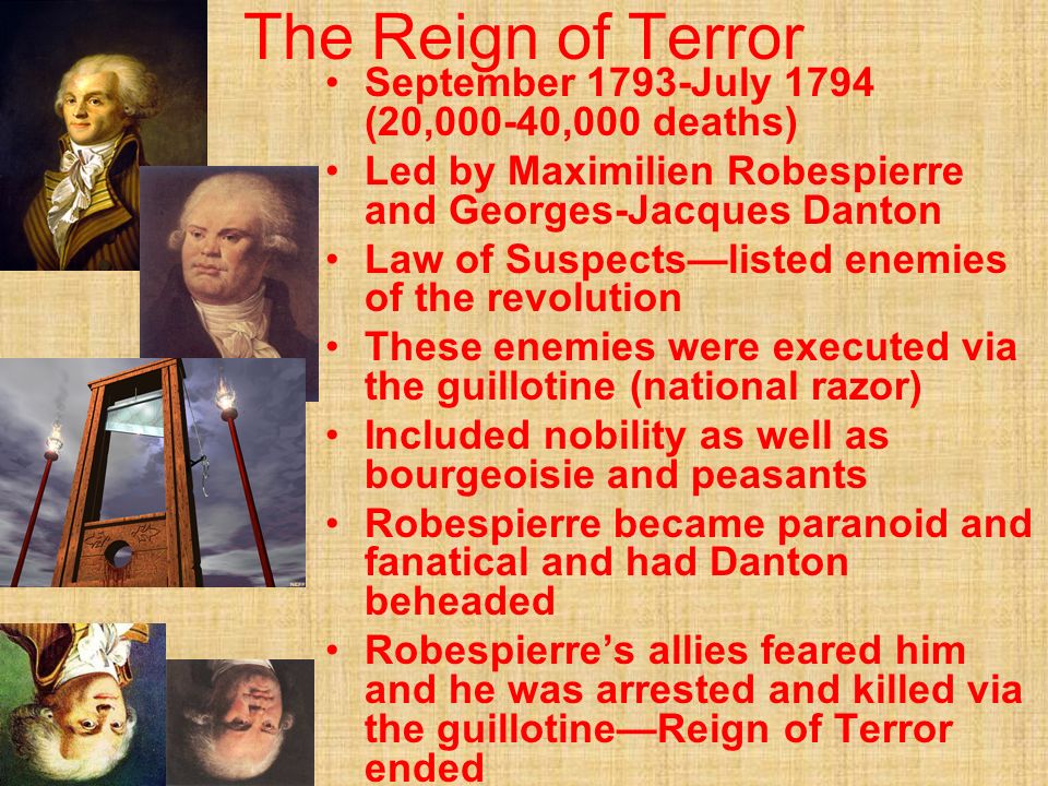 The Reign of Terror Preview Activity: What comes to mind when you hear the phrase “Reign of Terror?” - ppt download