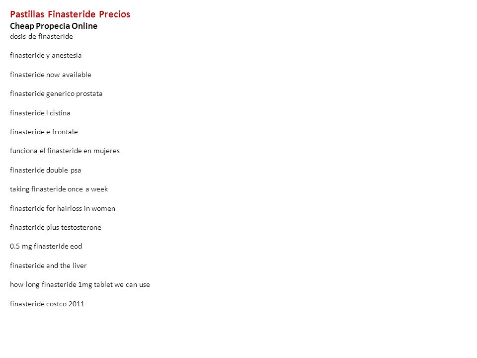 Finasteride pastillas