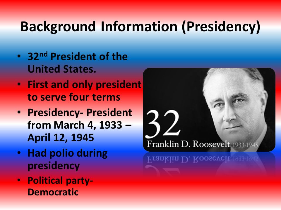 Franklin D. Roosevelt January 30, 1882-April 12, ppt download