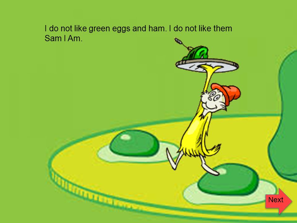 Green Eggs and Ham PowerPoint là một bài thuyết trình vô cùng thú vị và bổ ích cho các em học sinh. Việc kết hợp hình ảnh và lời thoại sẽ giúp cho các em dễ dàng hình dung và hiểu được nội dung của câu chuyện Green Eggs and Ham.