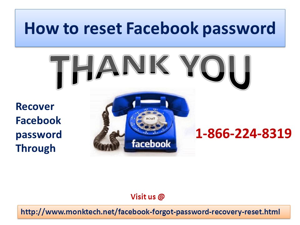 How to reset Facebook password Recover Facebook password Through   Visit
