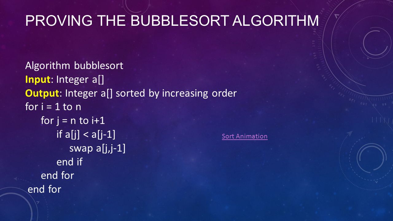 ALGORITHMS PROVING ALGORITHMS (PROGRAMS) CORRECT WITH AND WITHOUT ...