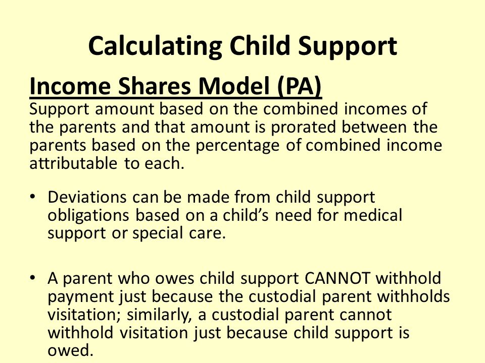 Pa Child Support Chart