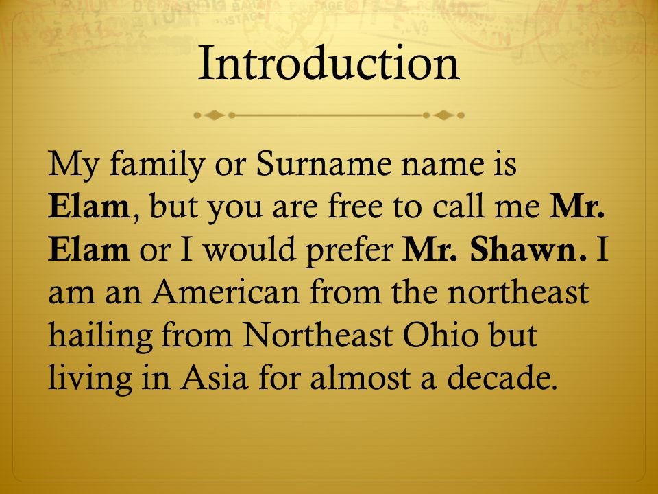 hello and welcome to all my new ell students i am very excited that i am very excited
