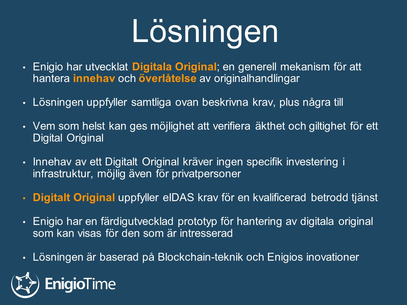 Digitala Original Lars Hansén, Partner Enigio Time AB. - ppt download