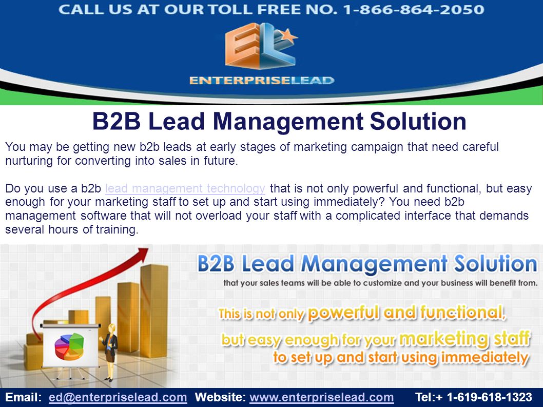 Lead Management Software Enterprise Lead is one of the most versatile lead management software available on the market, giving you access to the advanced marketing tools for managing a variety of leads and smartly passing them to the concerned sales executives.