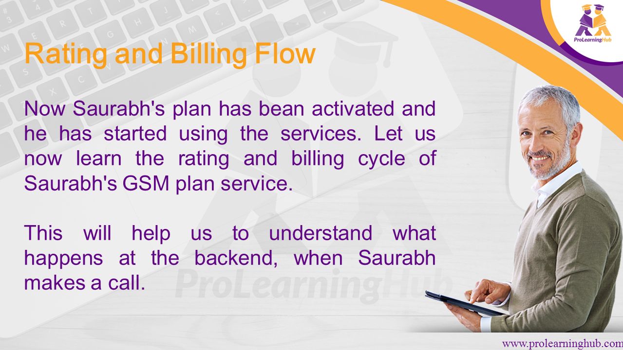Rating and Billing Flow   Now Saurabh s plan has bean activated and he has started using the services.