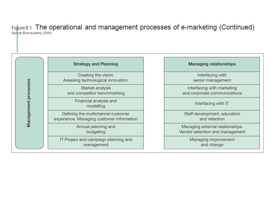 Figure 8.1 The operational and management processes of e-marketing (Continued) Source: Econsultancy (2008)