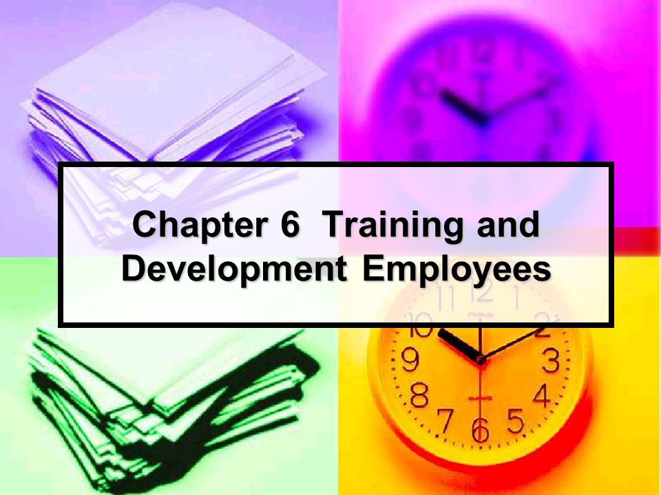 Chapter 6 Training and Development Employees