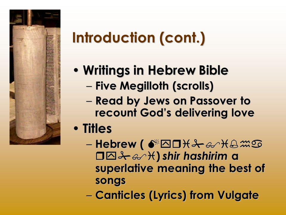 SONG OF SOLOMON - THE SUPERLATIVE - All The Bible Teaches About
