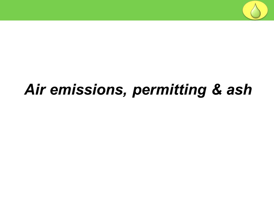 Air emissions, permitting & ash