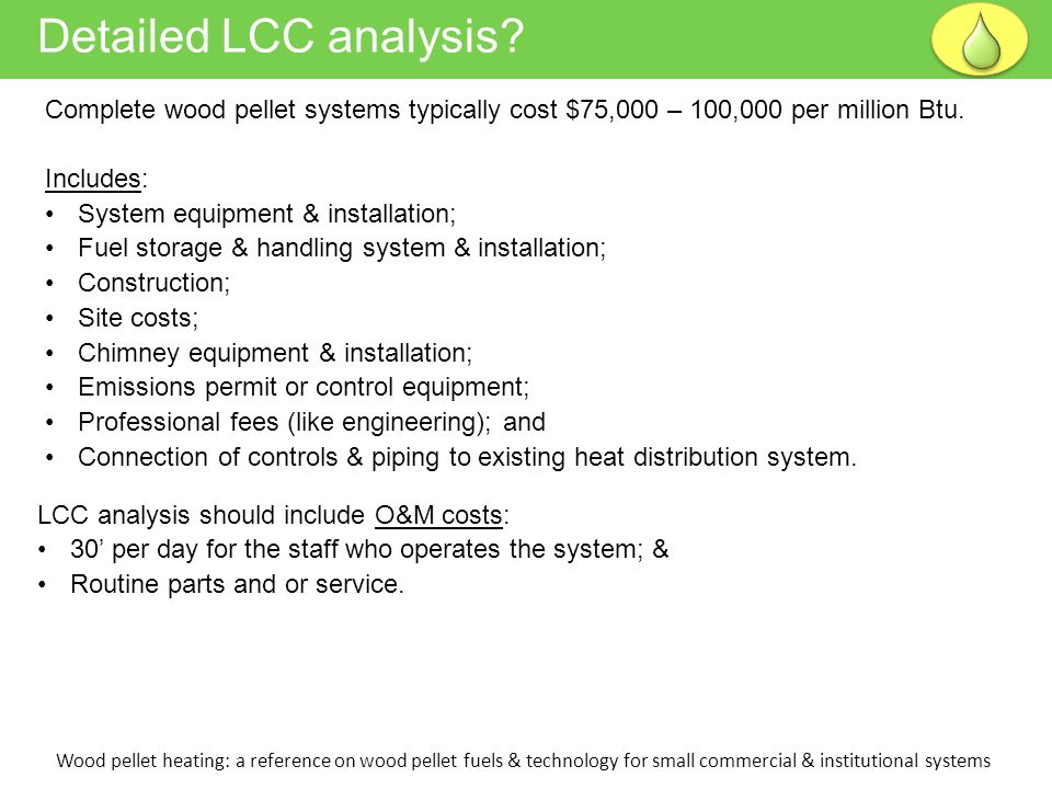 Detailed LCC analysis.