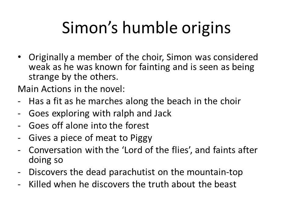 why was simon killed in lord of the flies