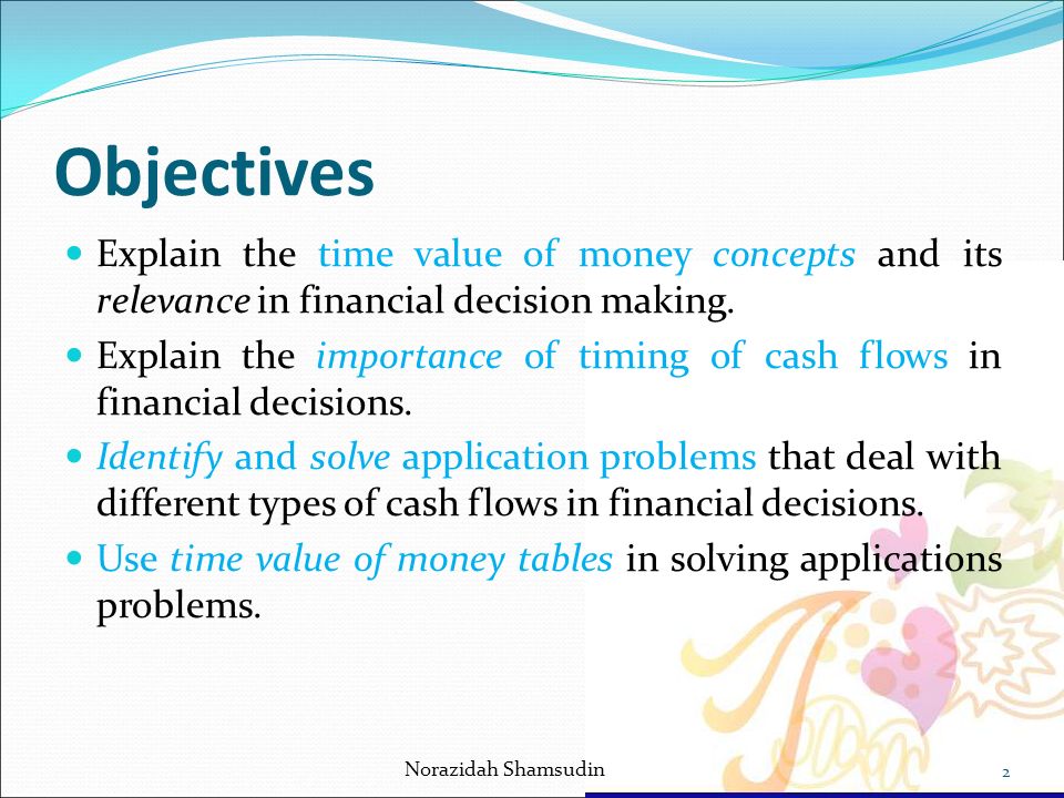 significance of time value of money in financial decision making