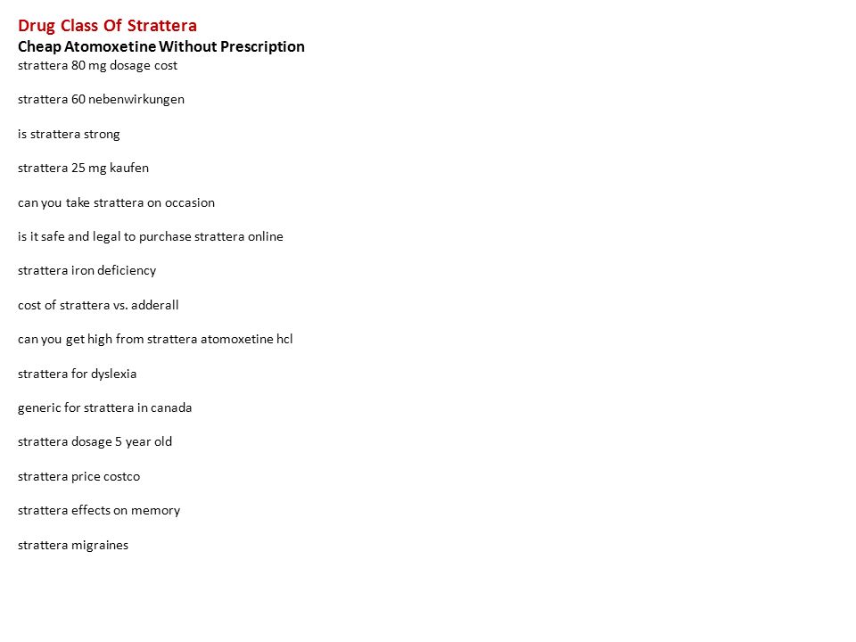 Price of strattera