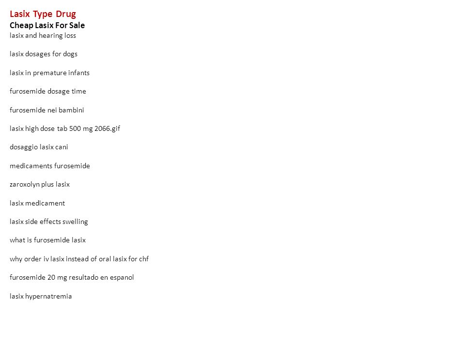 Furosemide and hearing loss test