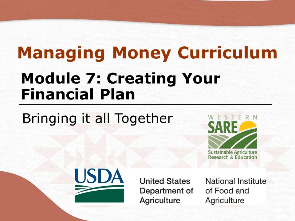 module 7 creating your financial plan bringing it all together
