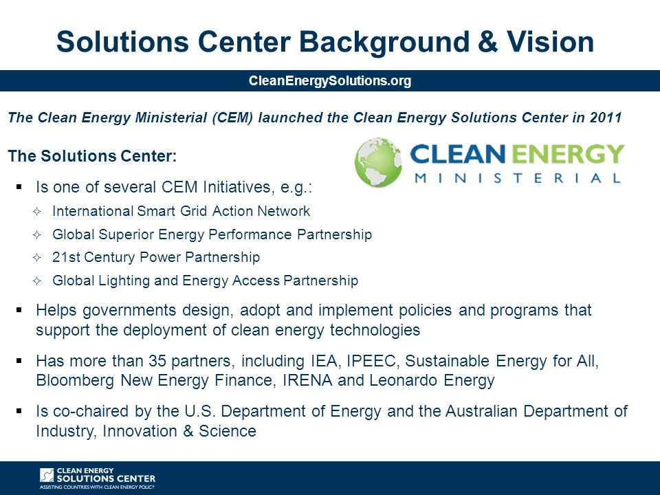Clean Energy Solutions Center (CESC)