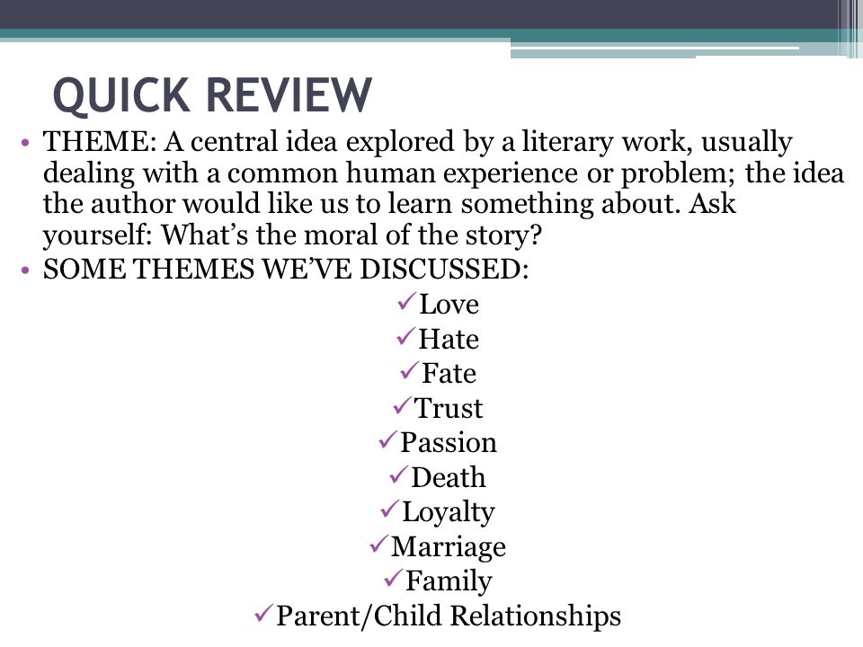 Old English Essay Quick Review Theme A Central Idea Explored By A Literary Work Usually Dealing With Essay On The Yellow Wallpaper also Should The Government Provide Health Care Essay Essay Test Romeo And Juliet Quick Review Theme A Central Idea English Literature Essays