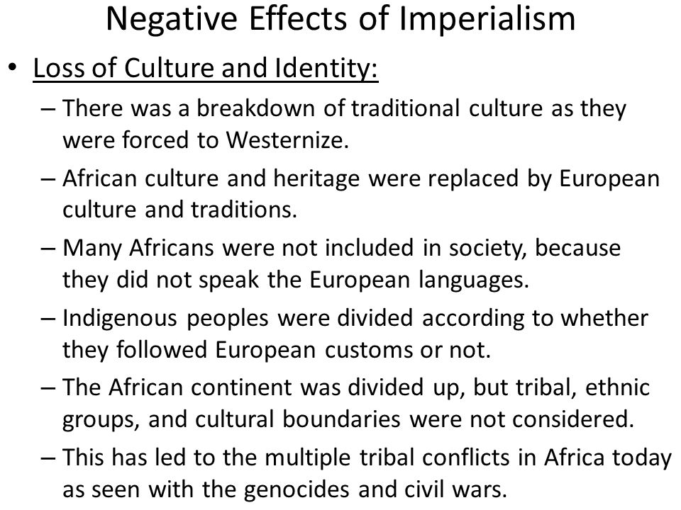 positive effects of imperialism in africa