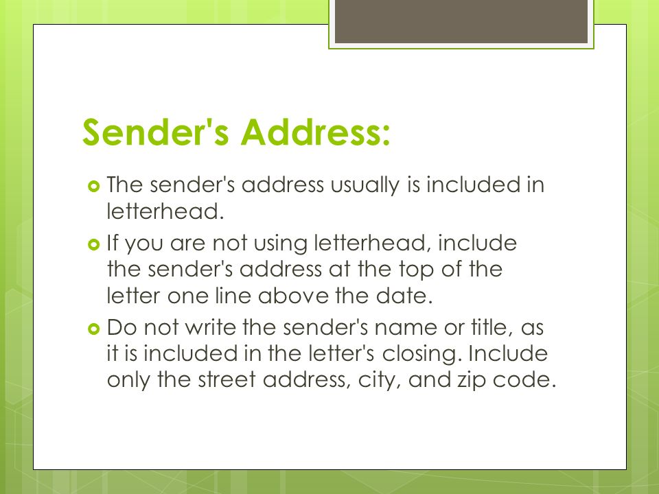 Address A Formal Letter from images.slideplayer.com