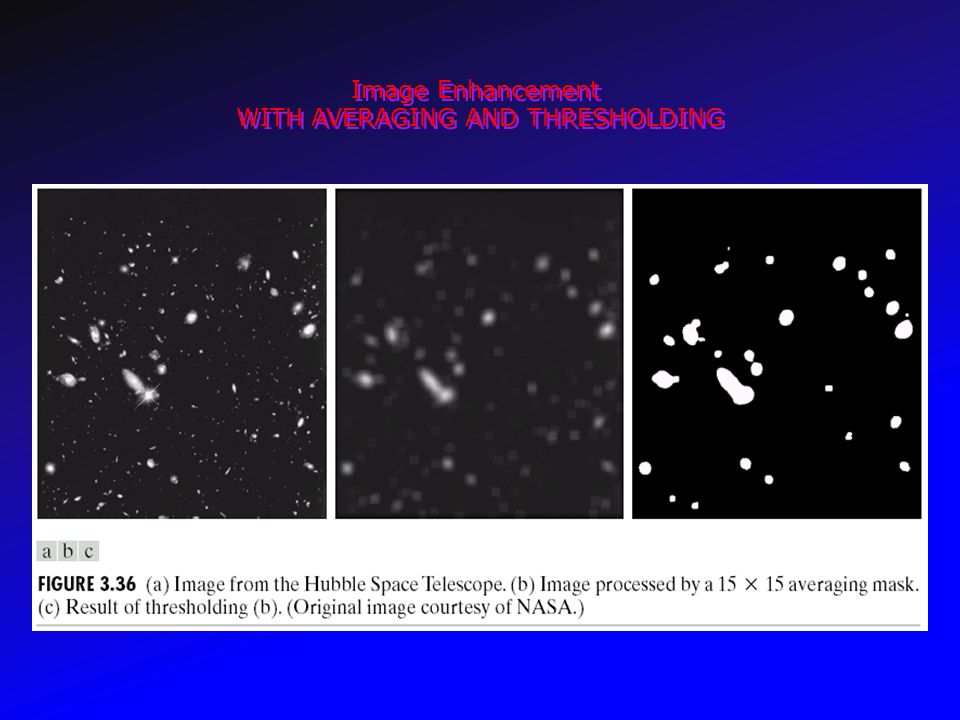 Image Enhancement WITH AVERAGING AND THRESHOLDING Image Enhancement WITH AVERAGING AND THRESHOLDING