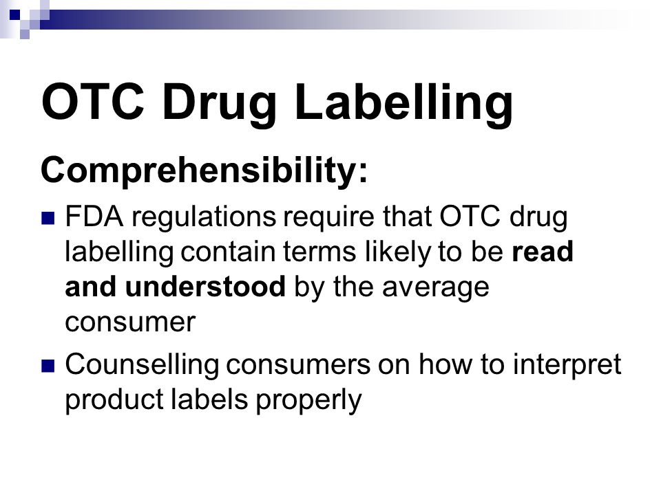 fda drug labeling requirements