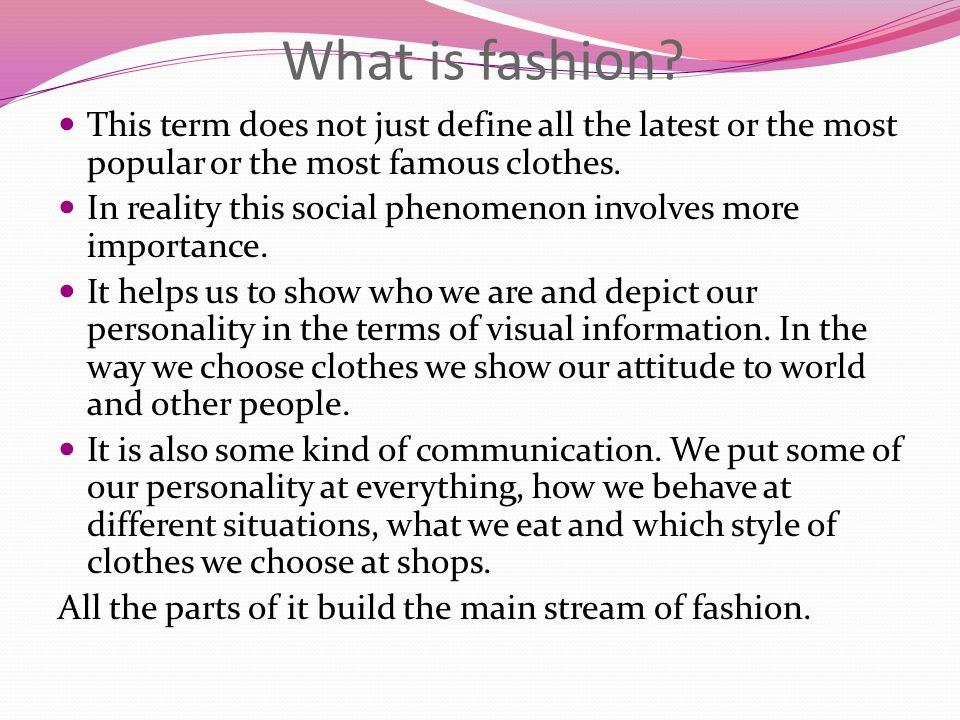 fashion taste definition
