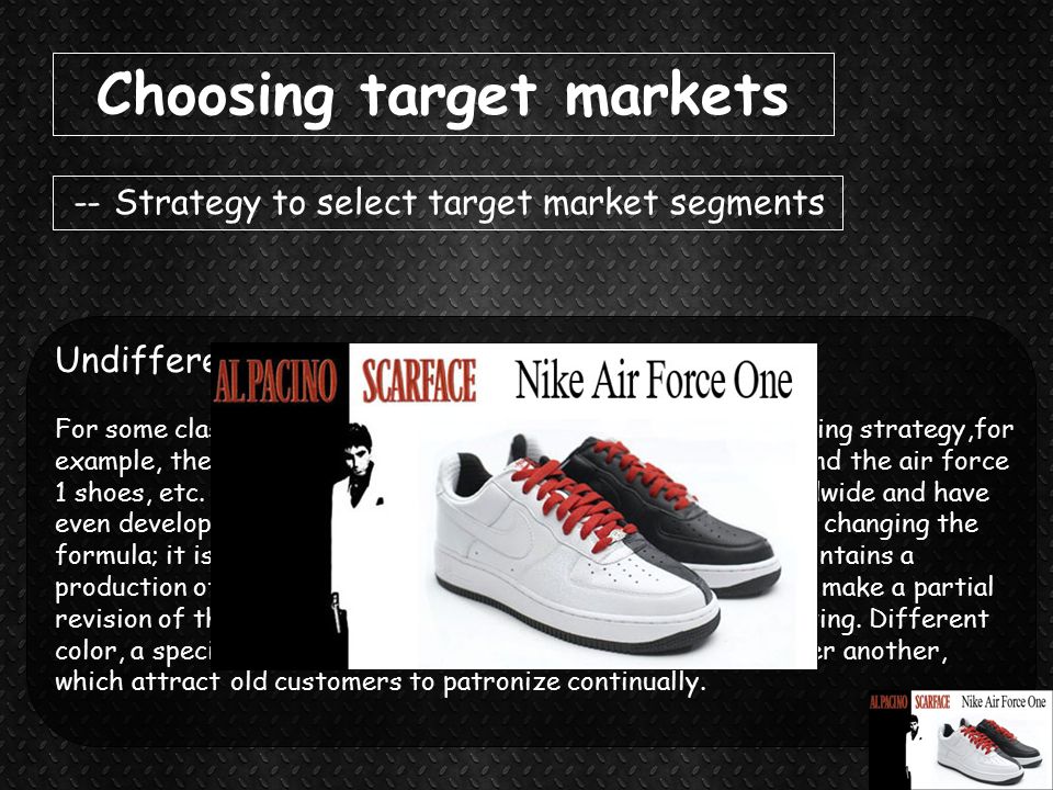 nike air force 1 target market