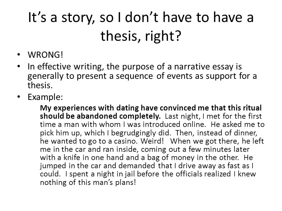 how to write a college narrative essay