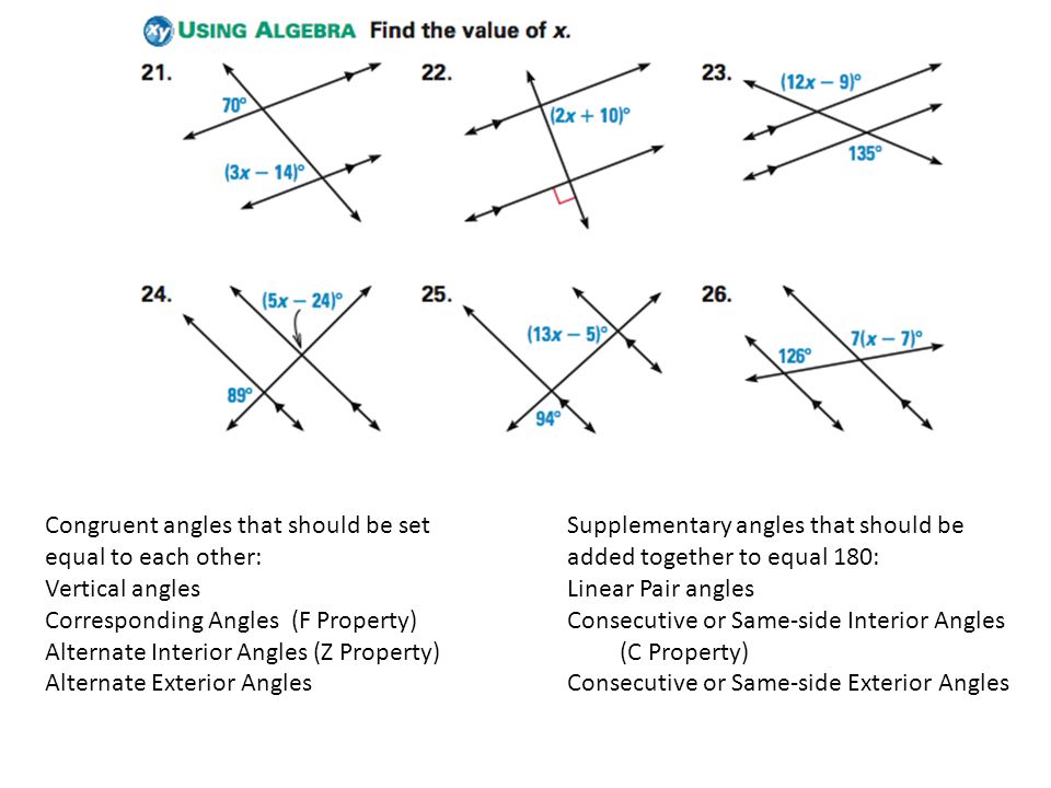 Foroffice Alternate Exterior Angles Congruent Or Supplementary