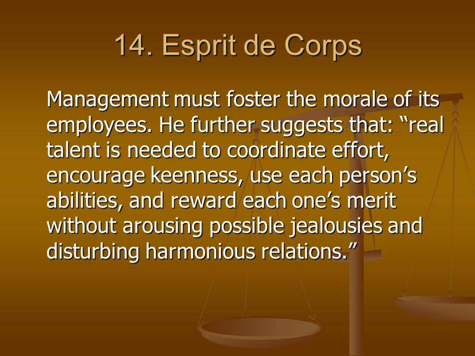Henri Fayol's 14 Principles Of Management. 1. Division Of Work  Specialization allows the individual to build up experience, and to  continuously improve. - ppt download