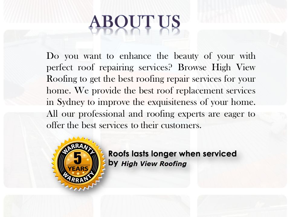 Do you want to enhance the beauty of your with perfect roof repairing services.