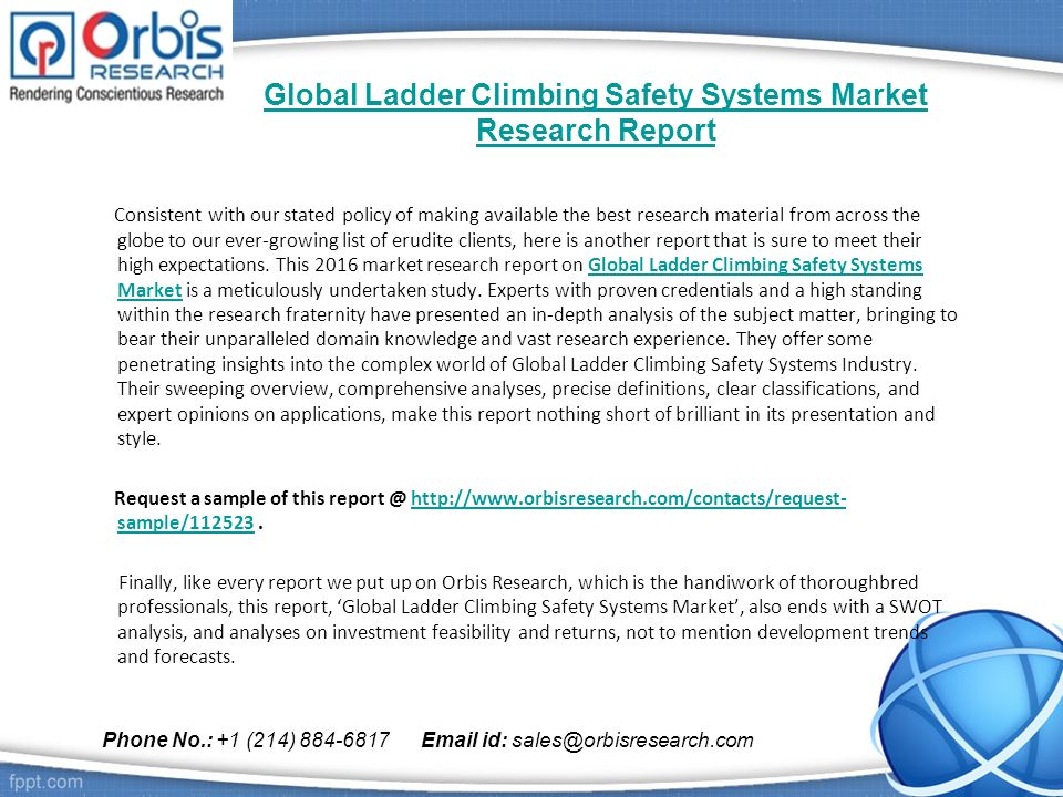 Global Ladder Climbing Safety Systems Market Research Report and ...