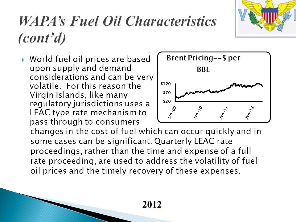 World fuel oil prices are based upon supply and demand considerations and can be very volatile.
