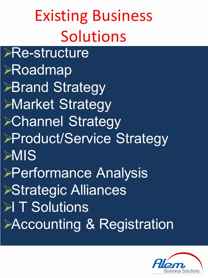 Existing Business Solutions Alems role in the Organizations growth prospects.