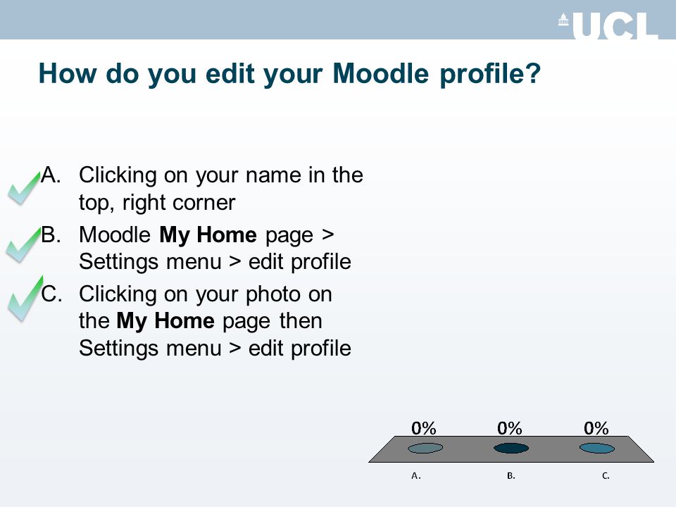 How do you edit your Moodle profile.