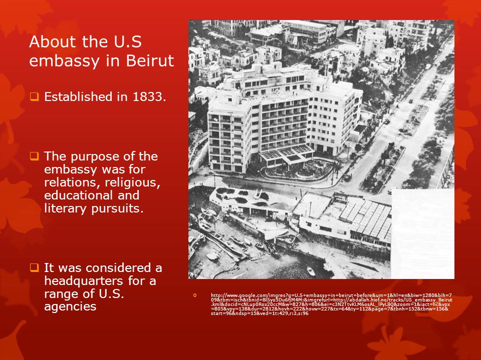U.S Embassy Bombing in Beirut By Sam Swanson. What is an embassy? - ppt download