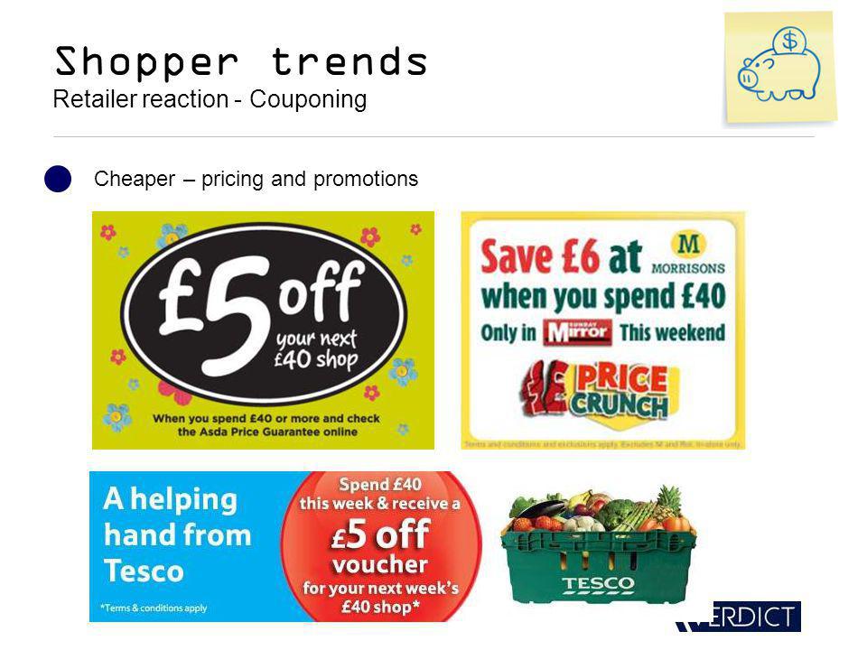 at round price Price comparison Shopper trends Retailer reaction - Couponing Cheaper – pricing and promotions