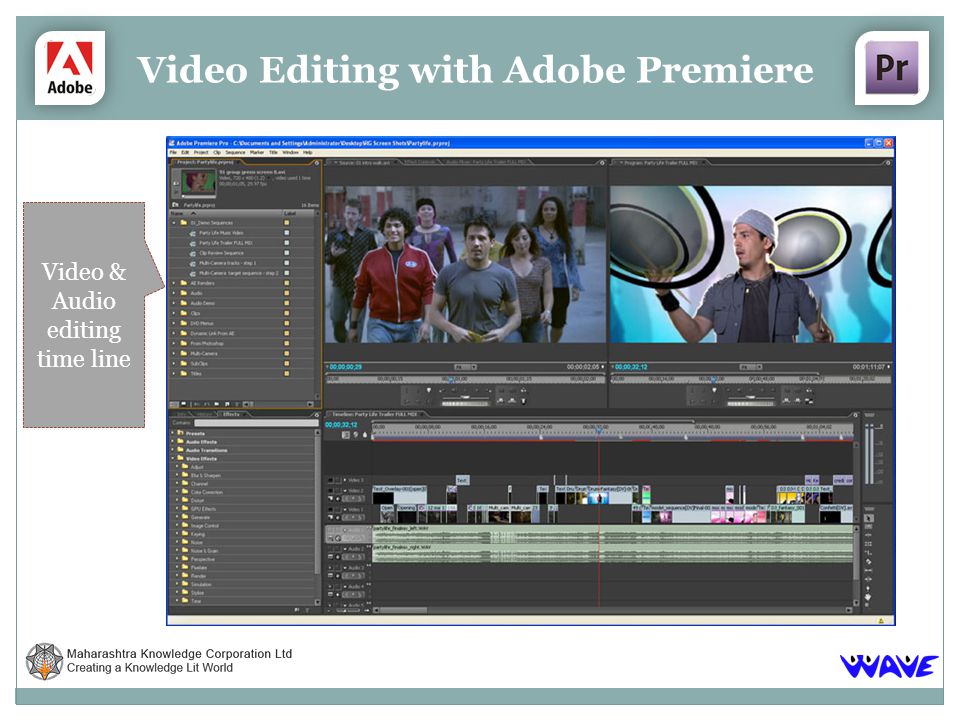 Video Editing with Adobe Premiere Video & Audio editing time line