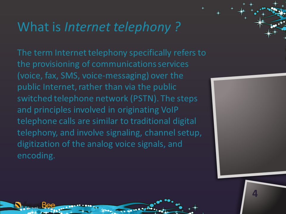 What is Internet telephony .