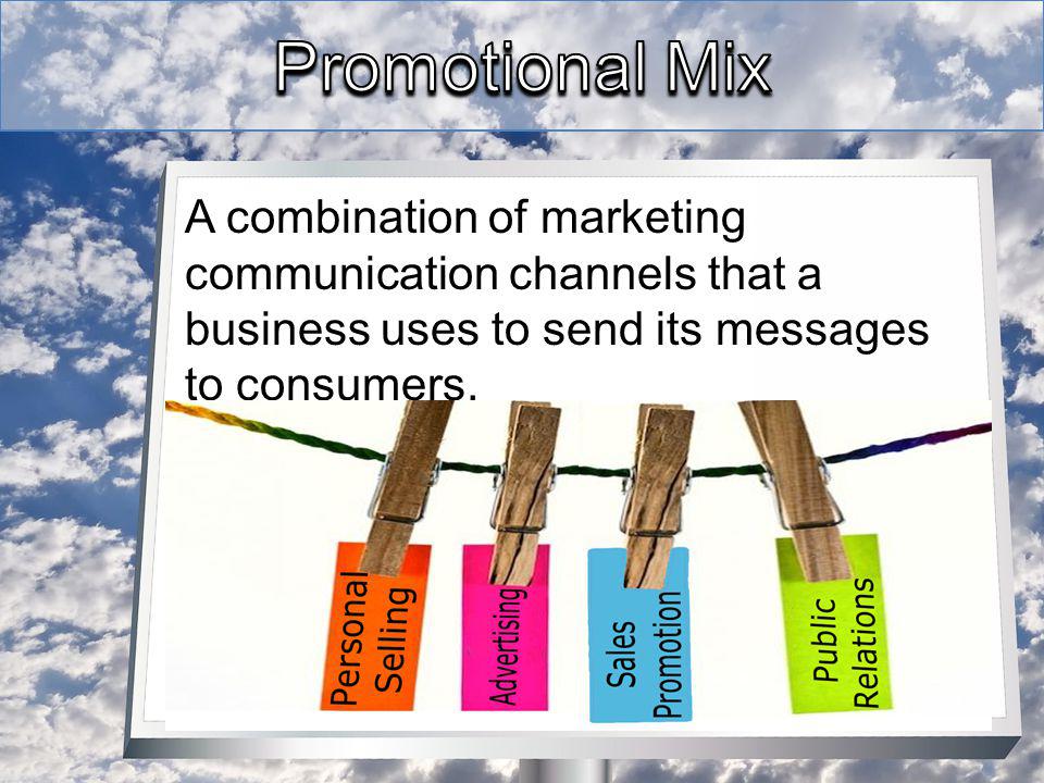 A combination of marketing communication channels that a business uses to send its messages to consumers.