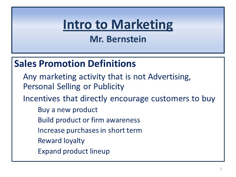 Intro to Marketing Mr.