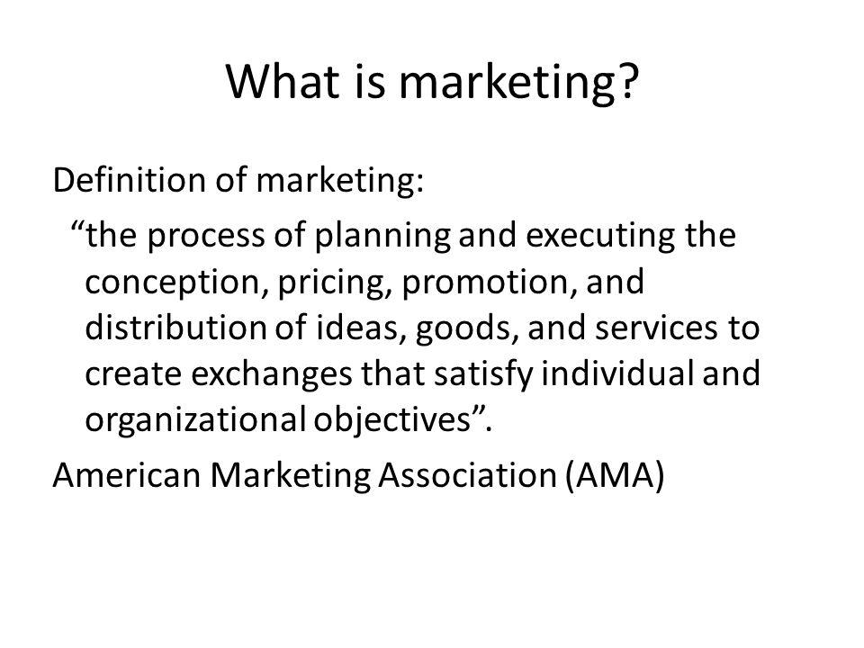 What is marketing.