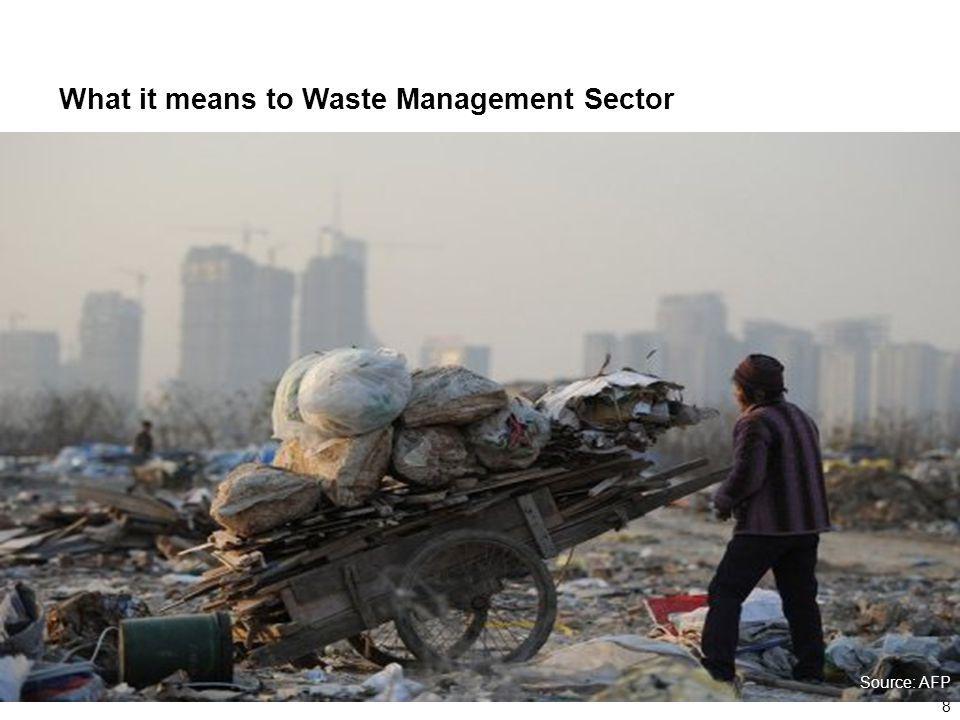 8 What it means to Waste Management Sector Source: AFP