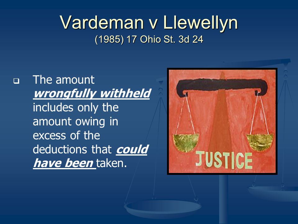 Vardeman v Llewellyn (1985) 17 Ohio St.